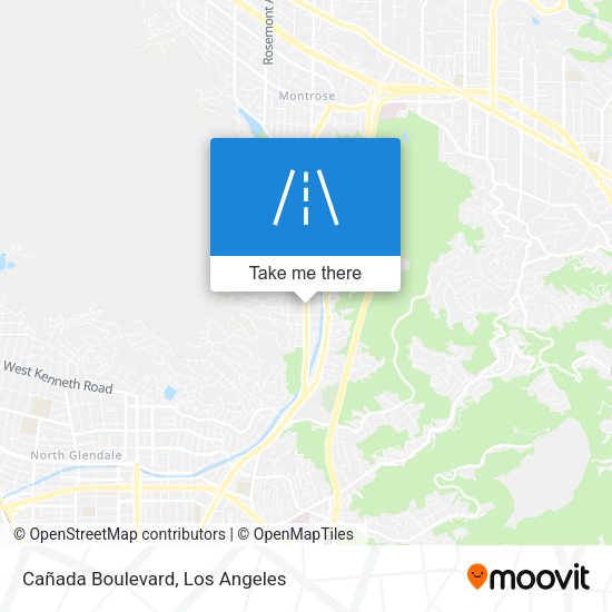 Cañada Boulevard map
