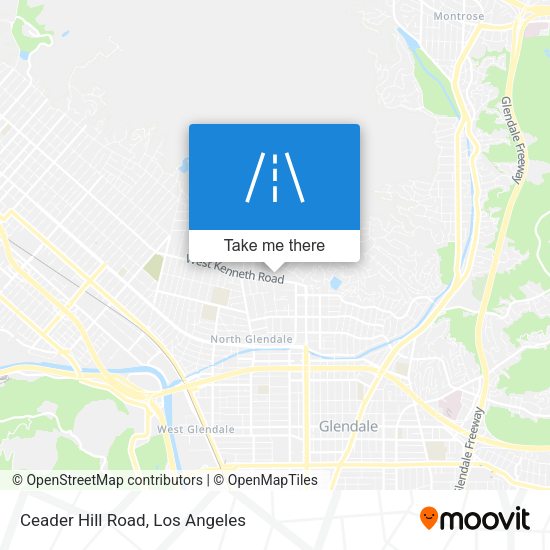 Ceader Hill Road map