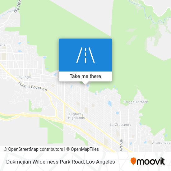 Mapa de Dukmejian Wilderness Park Road