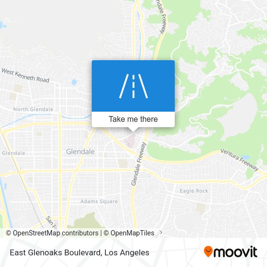 Mapa de East Glenoaks Boulevard