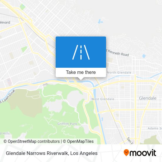 Mapa de Glendale Narrows Riverwalk