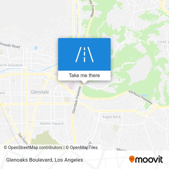 Glenoaks Boulevard map