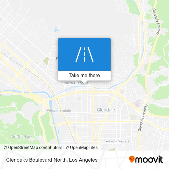 Glenoaks Boulevard North map
