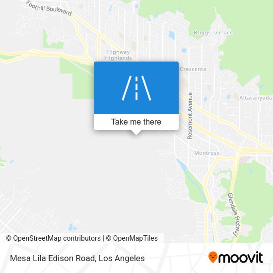 Mesa Lila Edison Road map