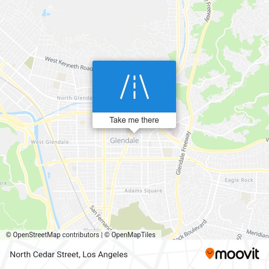 North Cedar Street map