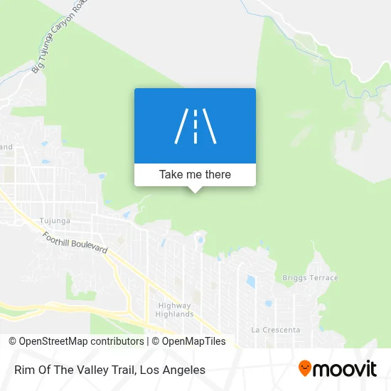 Rim Of The Valley Trail map