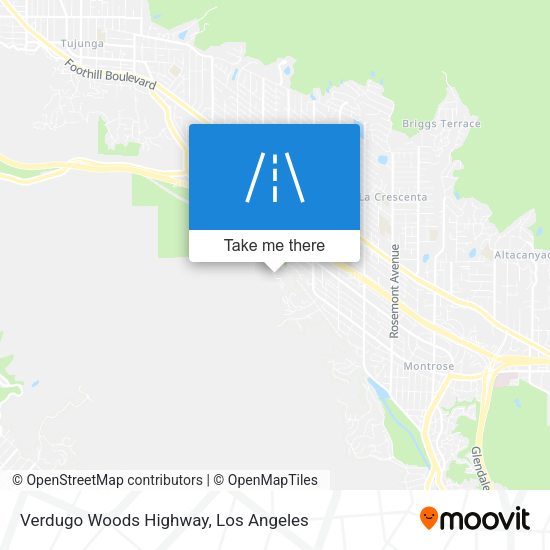 Mapa de Verdugo Woods Highway