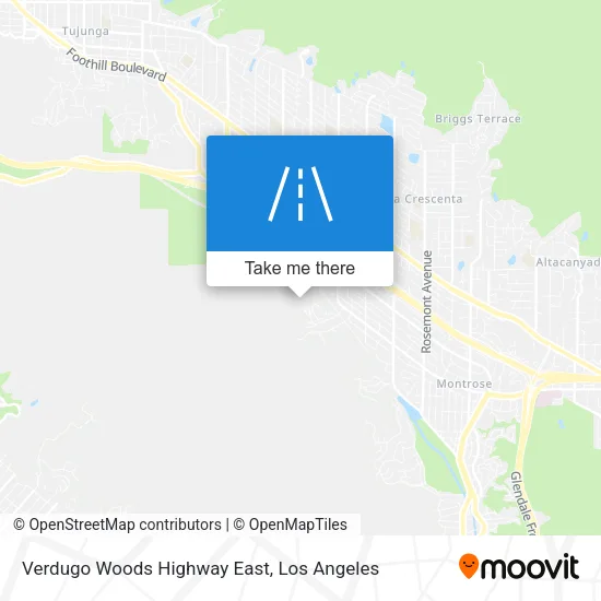 Mapa de Verdugo Woods Highway East