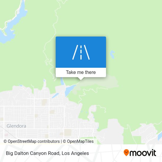 Big Dalton Canyon Road map