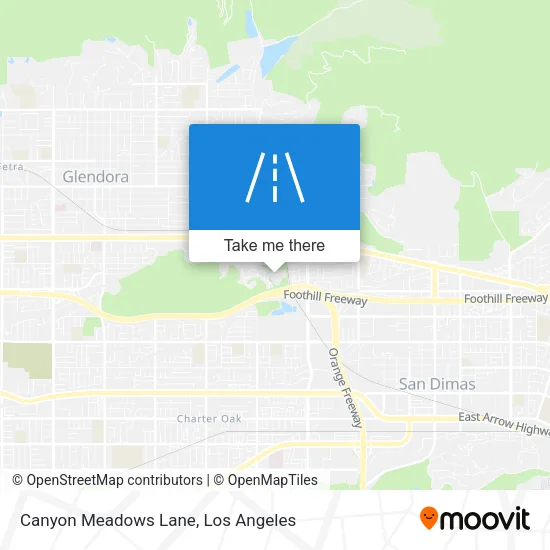 Canyon Meadows Lane map