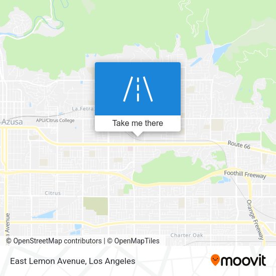 East Lemon Avenue map