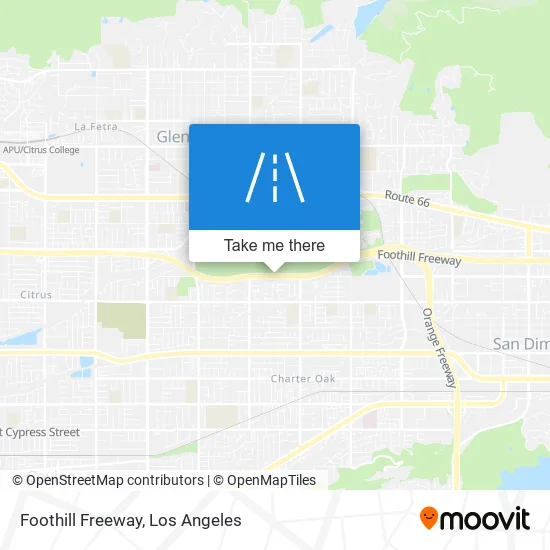 Foothill Freeway map