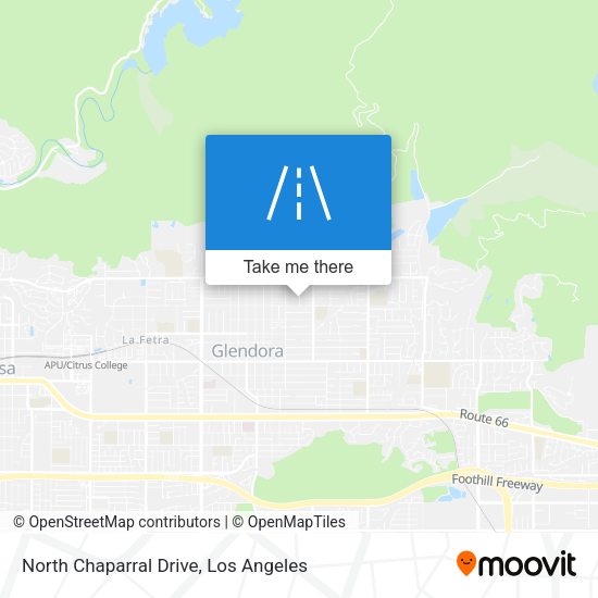 North Chaparral Drive map