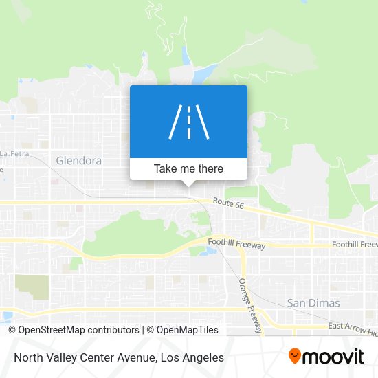 Mapa de North Valley Center Avenue