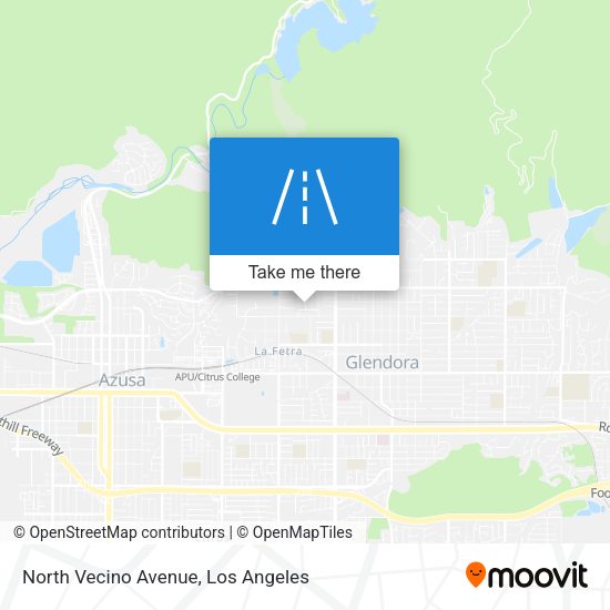 North Vecino Avenue map
