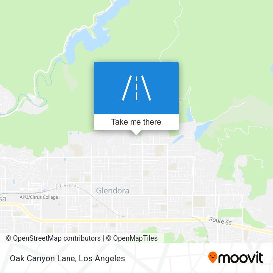 Oak Canyon Lane map