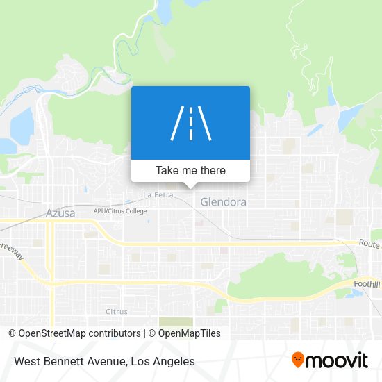 West Bennett Avenue map