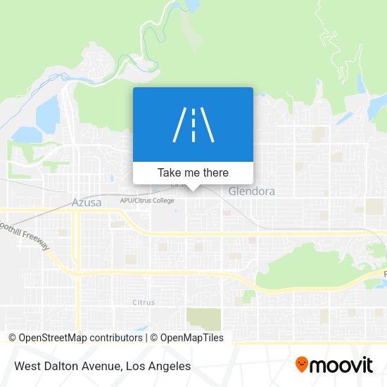 West Dalton Avenue map