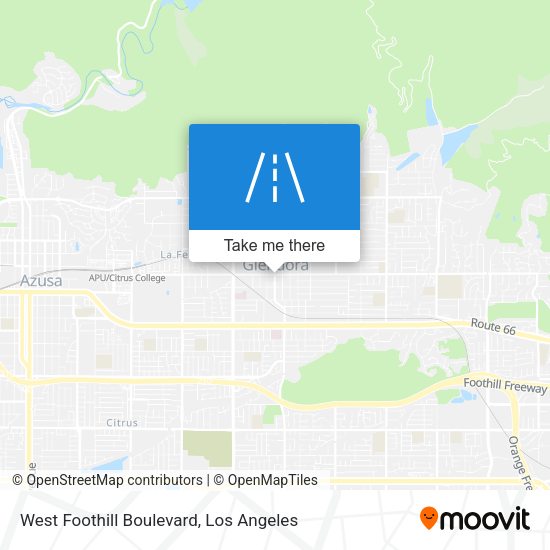 West Foothill Boulevard map
