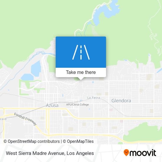 West Sierra Madre Avenue map