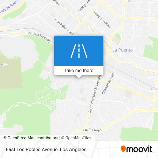 East Los Robles Avenue map