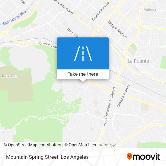 Mountain Spring Street map