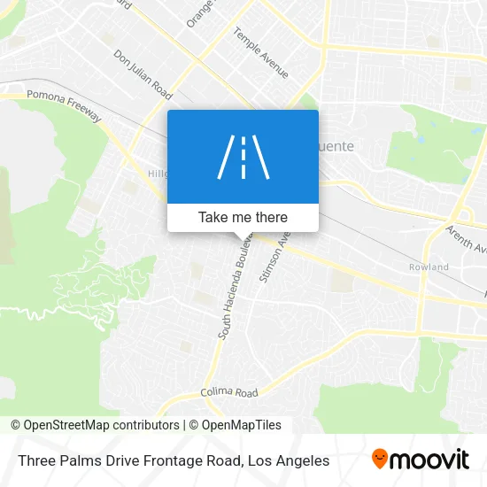 Three Palms Drive Frontage Road map