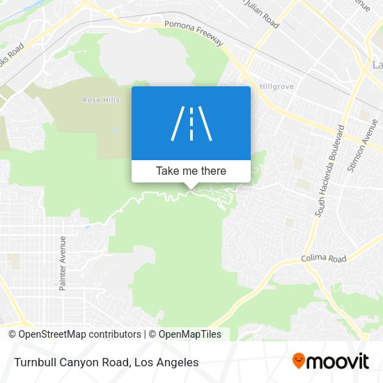 Turnbull Canyon Road map