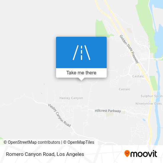 Romero Canyon Road map