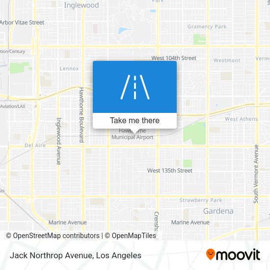 Jack Northrop Avenue map