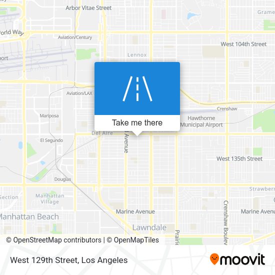 West 129th Street map