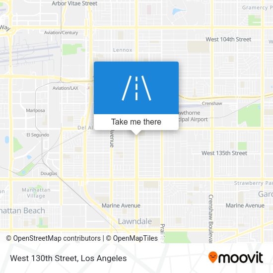 Mapa de West 130th Street