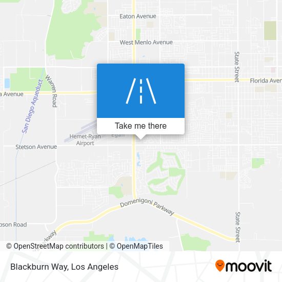 Blackburn Way map