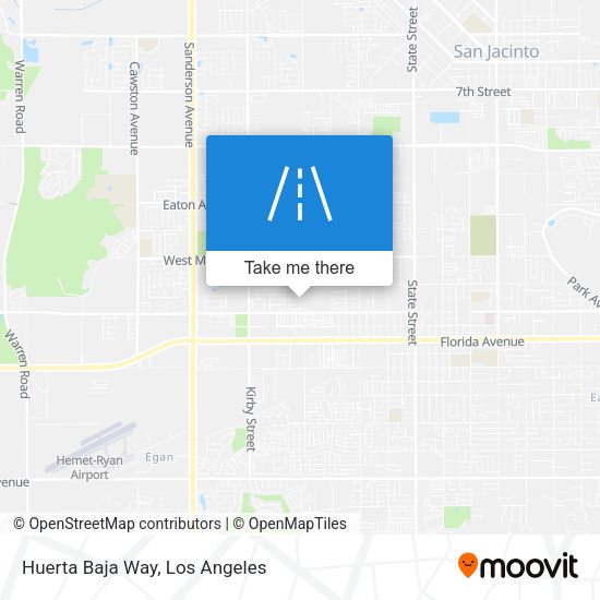 Huerta Baja Way map