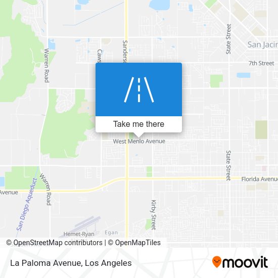 La Paloma Avenue map