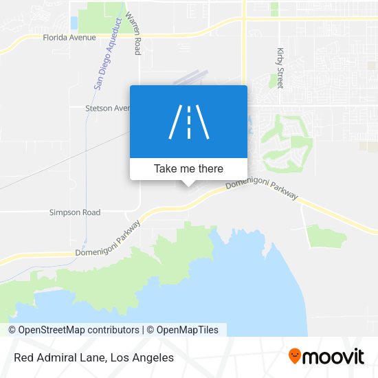 Mapa de Red Admiral Lane