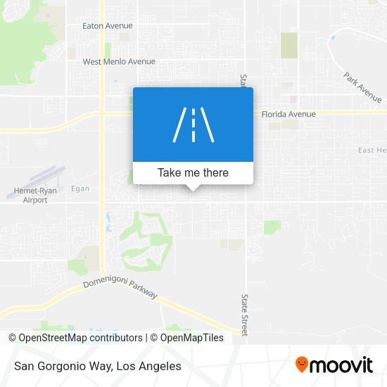 Mapa de San Gorgonio Way