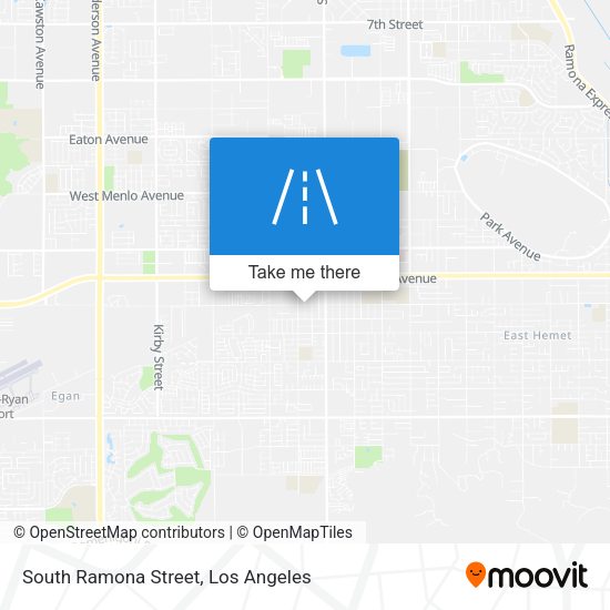 South Ramona Street map