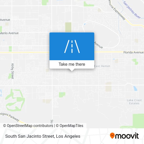 Mapa de South San Jacinto Street