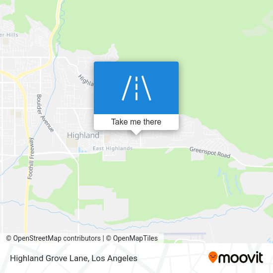 Highland Grove Lane map