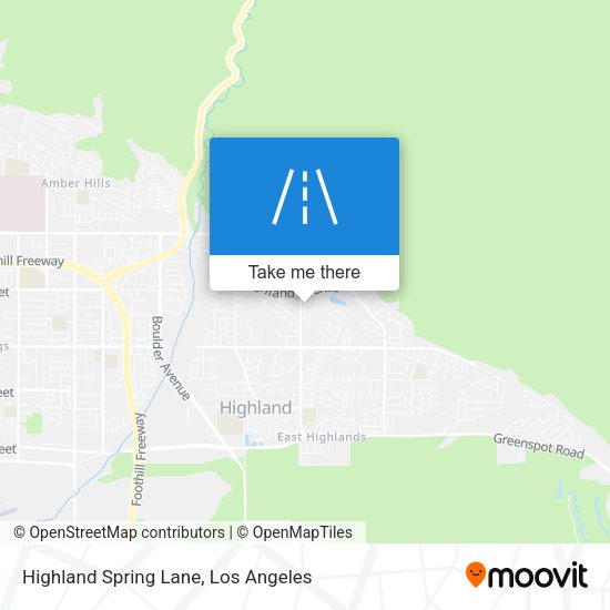 Highland Spring Lane map