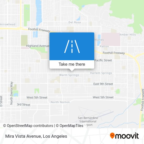 Mira Vista Avenue map