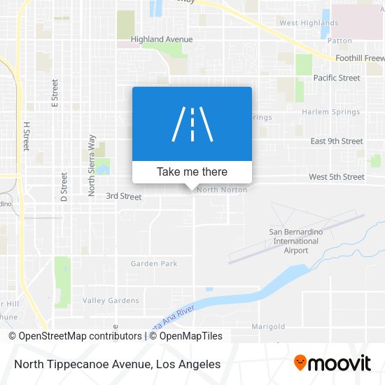 North Tippecanoe Avenue map