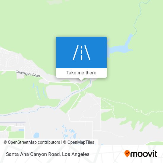 Santa Ana Canyon Road map