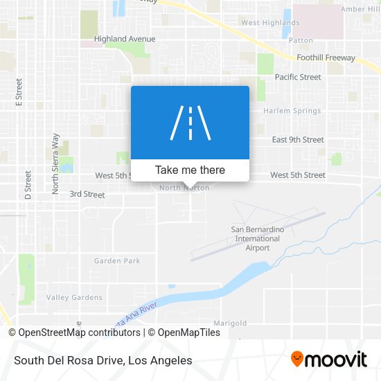 South Del Rosa Drive map