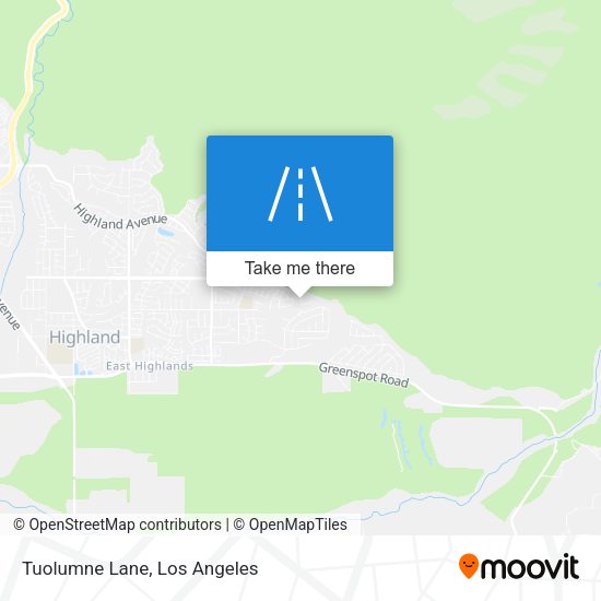 Mapa de Tuolumne Lane