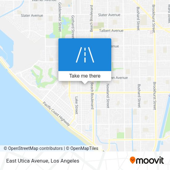 Mapa de East Utica Avenue