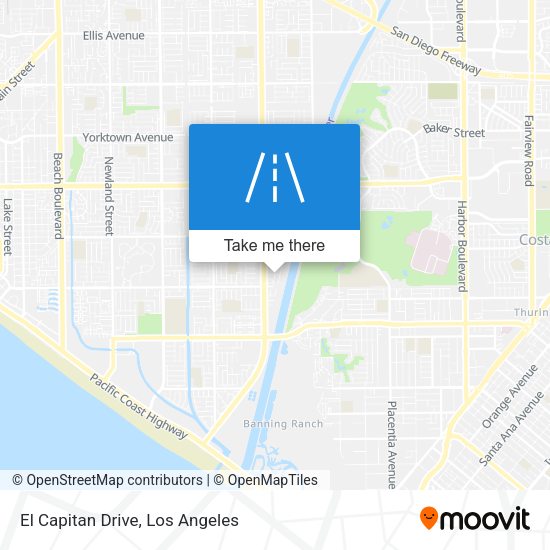 El Capitan Drive map