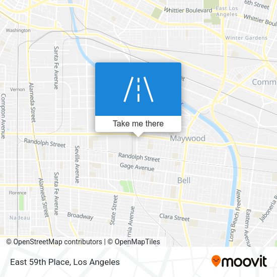 East 59th Place map