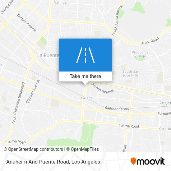 Anaheim And Puente Road map